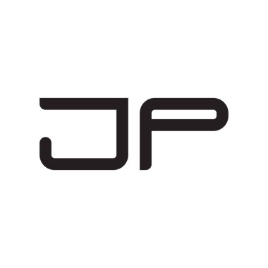 jp ilk harf vektör logo simgesi