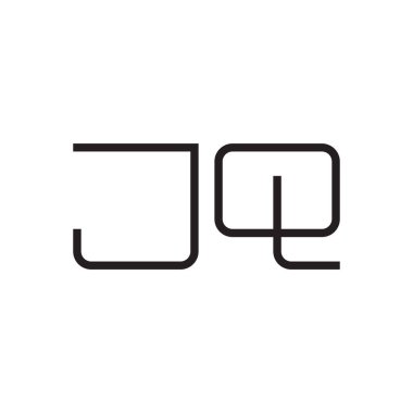 jq ilk harf vektör logo simgesi