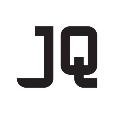 jq ilk harf vektör logo simgesi