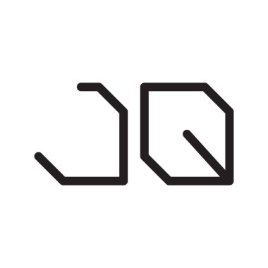 jq ilk harf vektör logo simgesi