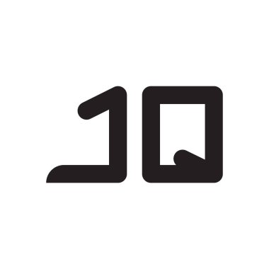jq ilk harf vektör logo simgesi