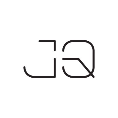jq ilk harf vektör logo simgesi