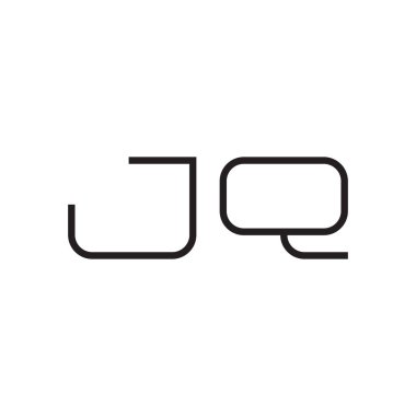 jq ilk harf vektör logo simgesi