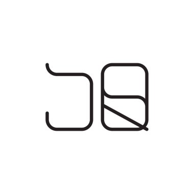 jq ilk harf vektör logo simgesi
