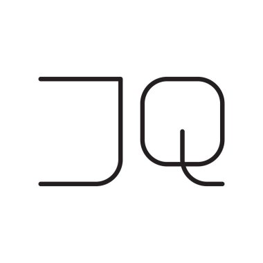 jq ilk harf vektör logo simgesi
