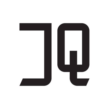 jq ilk harf vektör logo simgesi