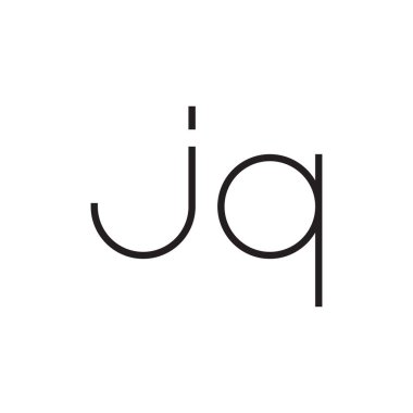 jq ilk harf vektör logo simgesi