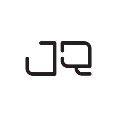 jq ilk harf vektör logo simgesi