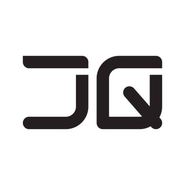 jq ilk harf vektör logo simgesi