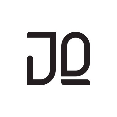 jq ilk harf vektör logo simgesi