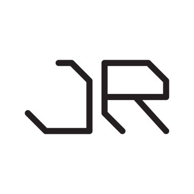 jr ilk harf vektör logo simgesi
