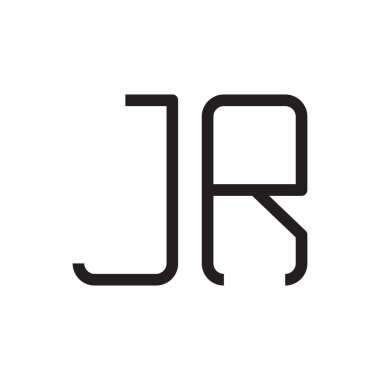 jr ilk harf vektör logo simgesi