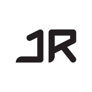 jr ilk harf vektör logo simgesi
