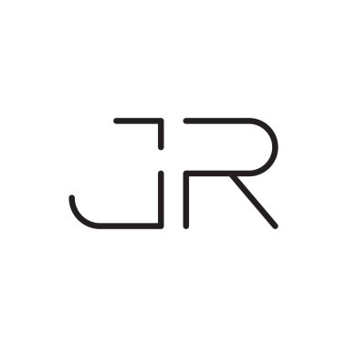 jr ilk harf vektör logo simgesi