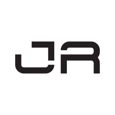 jr ilk harf vektör logo simgesi