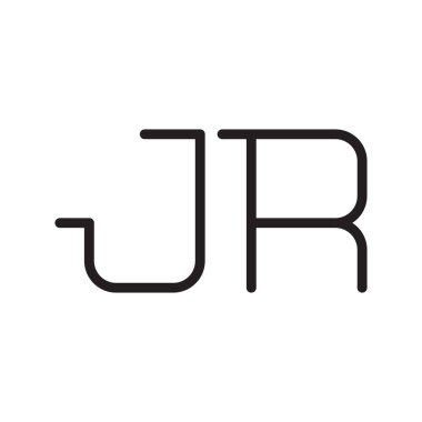 jr ilk harf vektör logo simgesi