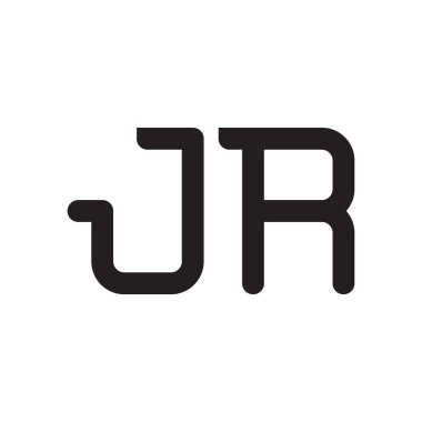 jr ilk harf vektör logo simgesi