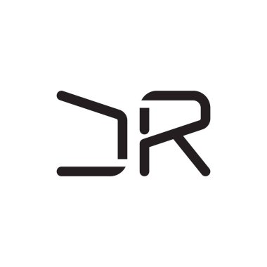 jr ilk harf vektör logo simgesi