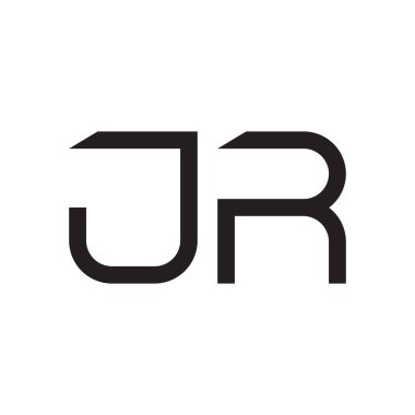 jr ilk harf vektör logo simgesi