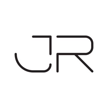jr ilk harf vektör logo simgesi