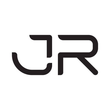 jr ilk harf vektör logo simgesi