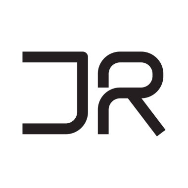 jr ilk harf vektör logo simgesi