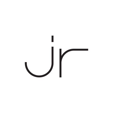 jr ilk harf vektör logo simgesi