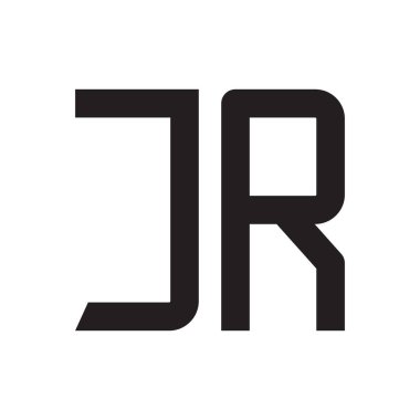 jr ilk harf vektör logo simgesi
