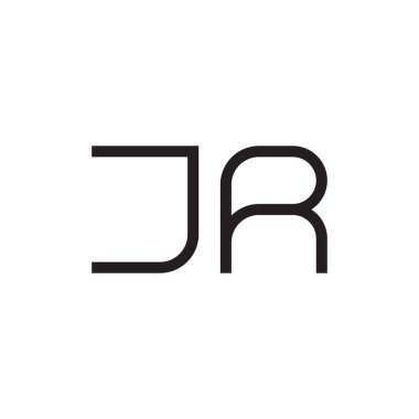 jr ilk harf vektör logo simgesi