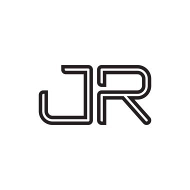 jr ilk harf vektör logo simgesi
