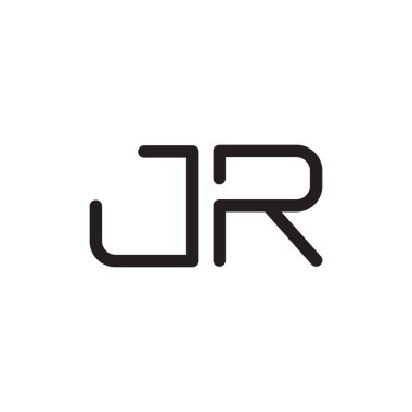 jr ilk harf vektör logo simgesi