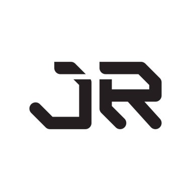 jr ilk harf vektör logo simgesi