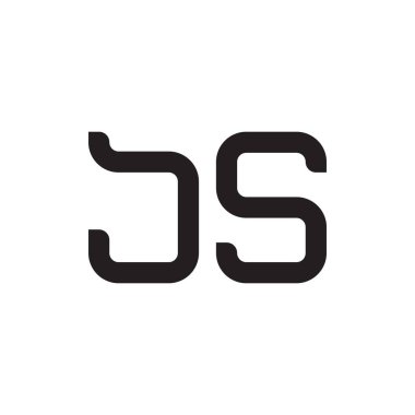 js ilk harf vektör logo simgesi