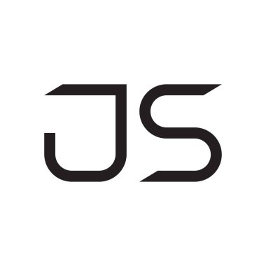 js ilk harf vektör logo simgesi