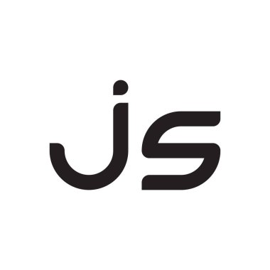 js ilk harf vektör logo simgesi