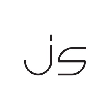 js ilk harf vektör logo simgesi