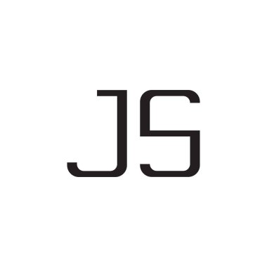 js ilk harf vektör logo simgesi