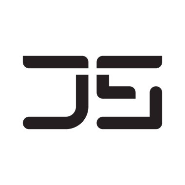 js ilk harf vektör logo simgesi