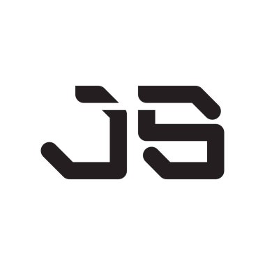 js ilk harf vektör logo simgesi