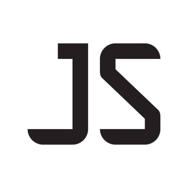 js ilk harf vektör logo simgesi