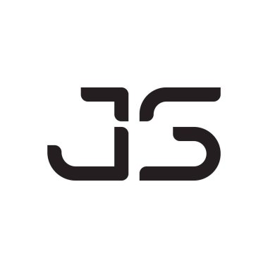 js ilk harf vektör logo simgesi