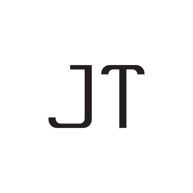 jt ilk harf vektör logo simgesi