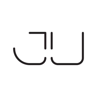 Sadece ilk harf vektör logo simgesi