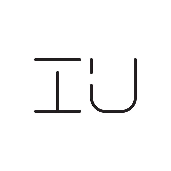 Iu初始字母向量图标 — 图库矢量图片