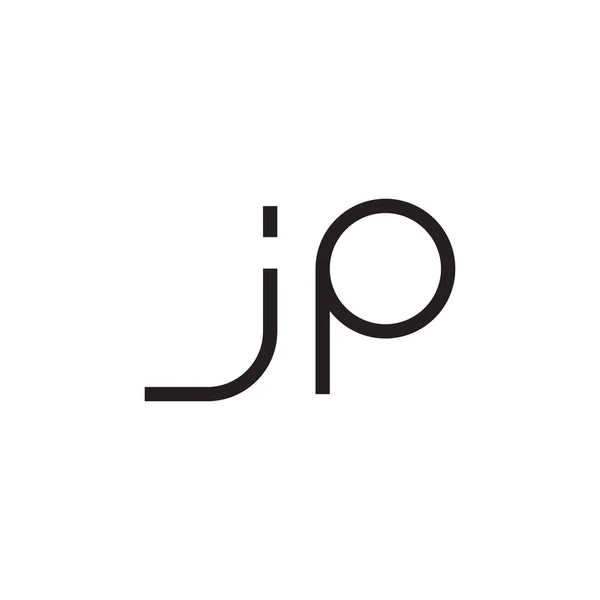 Jp初期文字ベクトルロゴアイコン — ストックベクタ
