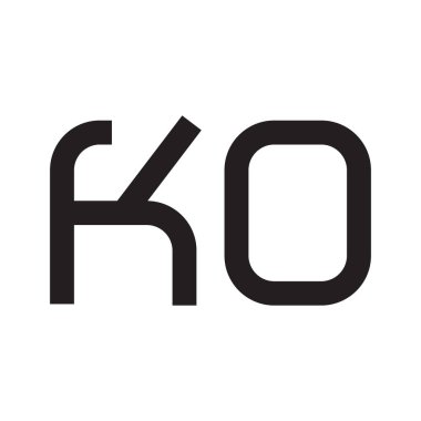 ko ilk harf vektör logo simgesi