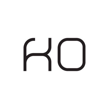 ko ilk harf vektör logo simgesi