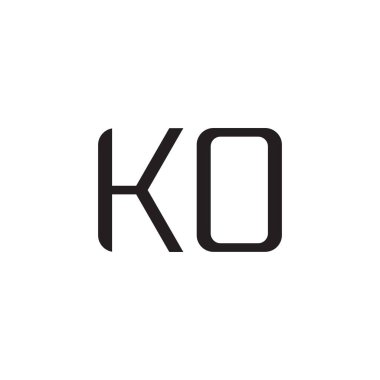 ko ilk harf vektör logo simgesi