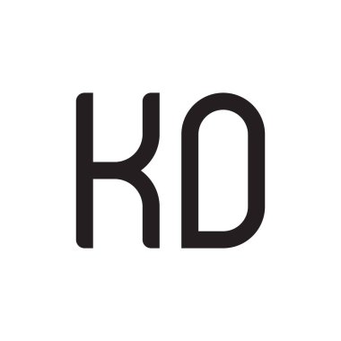 ko ilk harf vektör logo simgesi