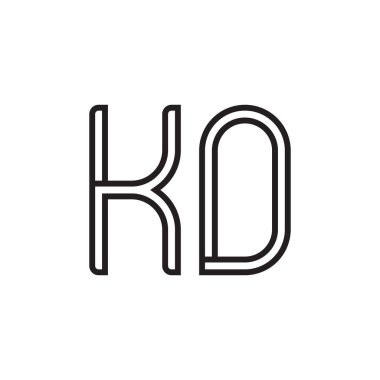 ko ilk harf vektör logo simgesi